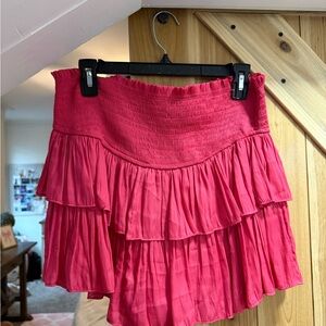 Pink ruffled Mini Skirt